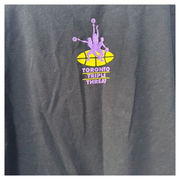 adidas logo T-shirt cut and sew short sleeve cotton black medium - Picture 3 of 5